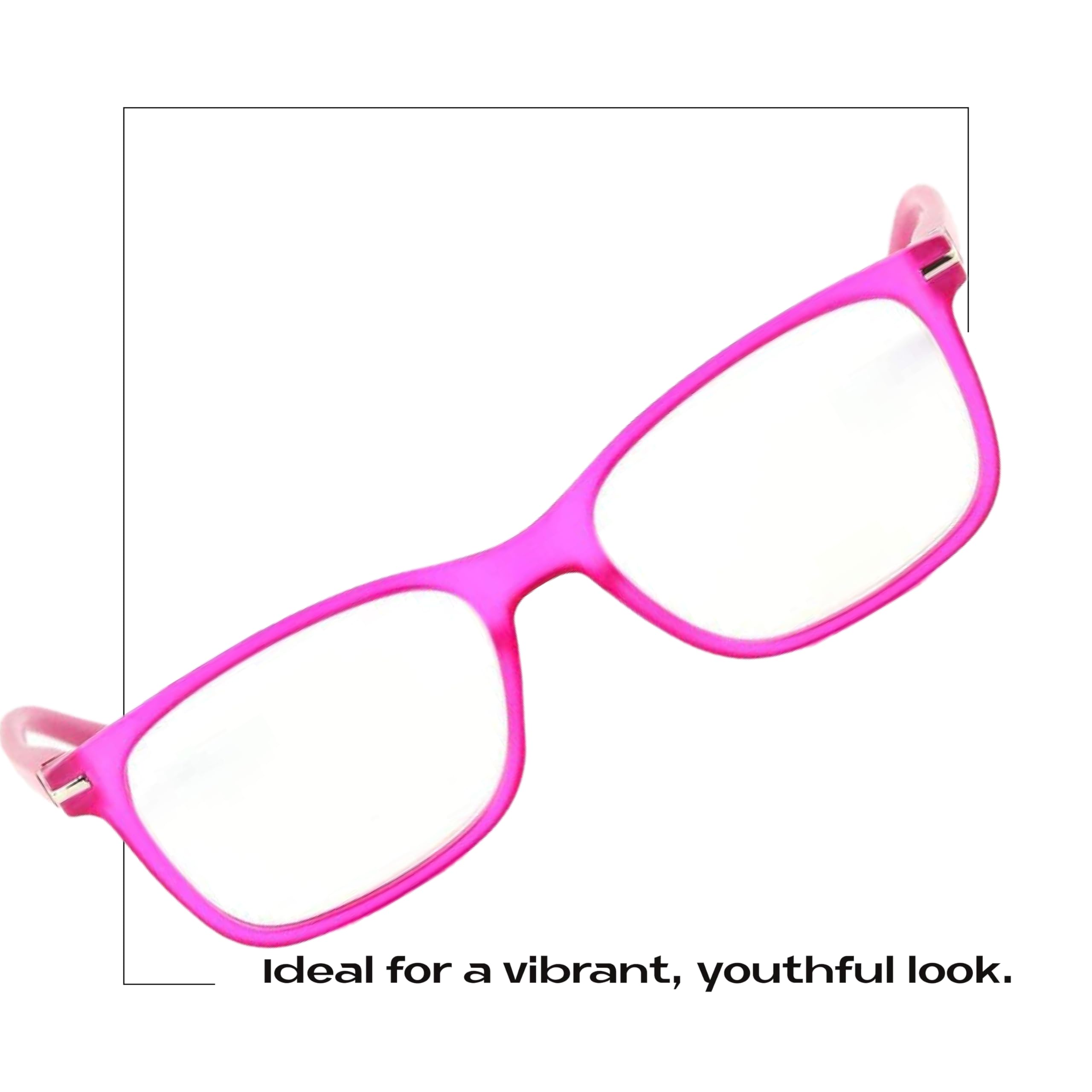 Readerest Blue Light Blocking Reading Glasses 0.50 Magnification - Anti Glare Computer Glasses with UV Protection & Thin Reflective Lens for Men & Women - Reduce Eye Strain for Office Work, Gaming & Screen Time (Pink)