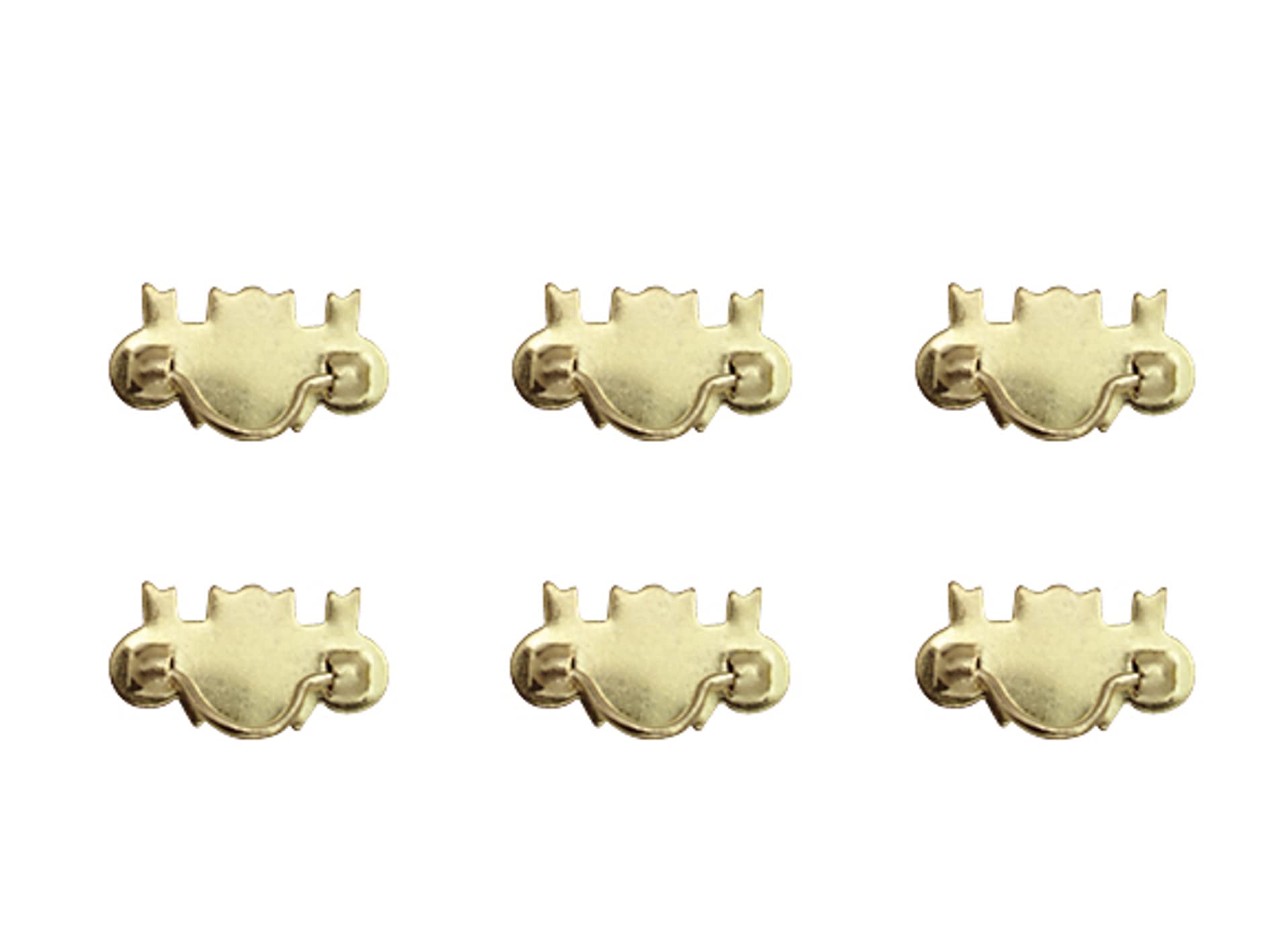 1:12 Scale Miniature Dollhouse Drawer Handles - 10 Antique Brass Pulls for DIY Dollhouse Furniture, Cabinets & Jewelry Boxes - Perfect for Miniature Crafts, Model Making & Home Decor Projects