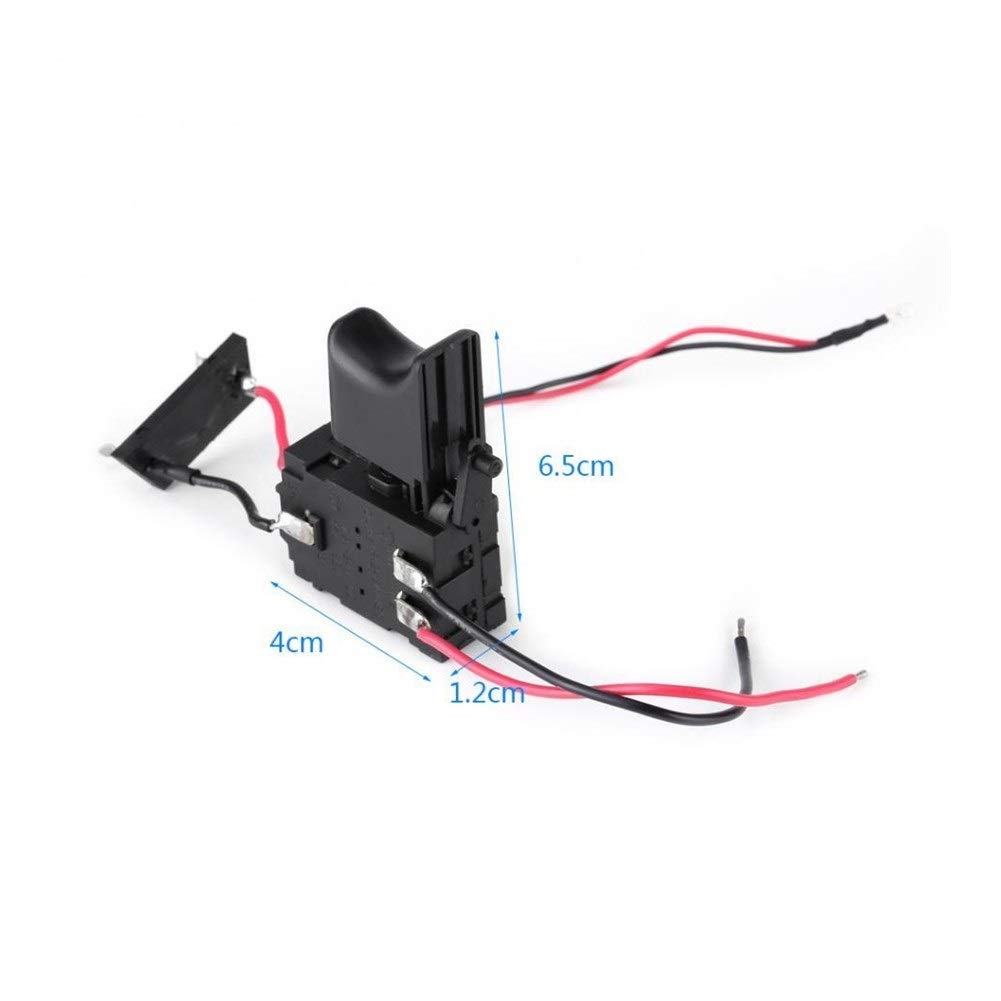 16A Electric Drill Trigger Switch with LED Light - DC 7.2V-24V Power Button for Cordless Tools | Perfect for DIY Projects, Woodworking & Professional Power Tools