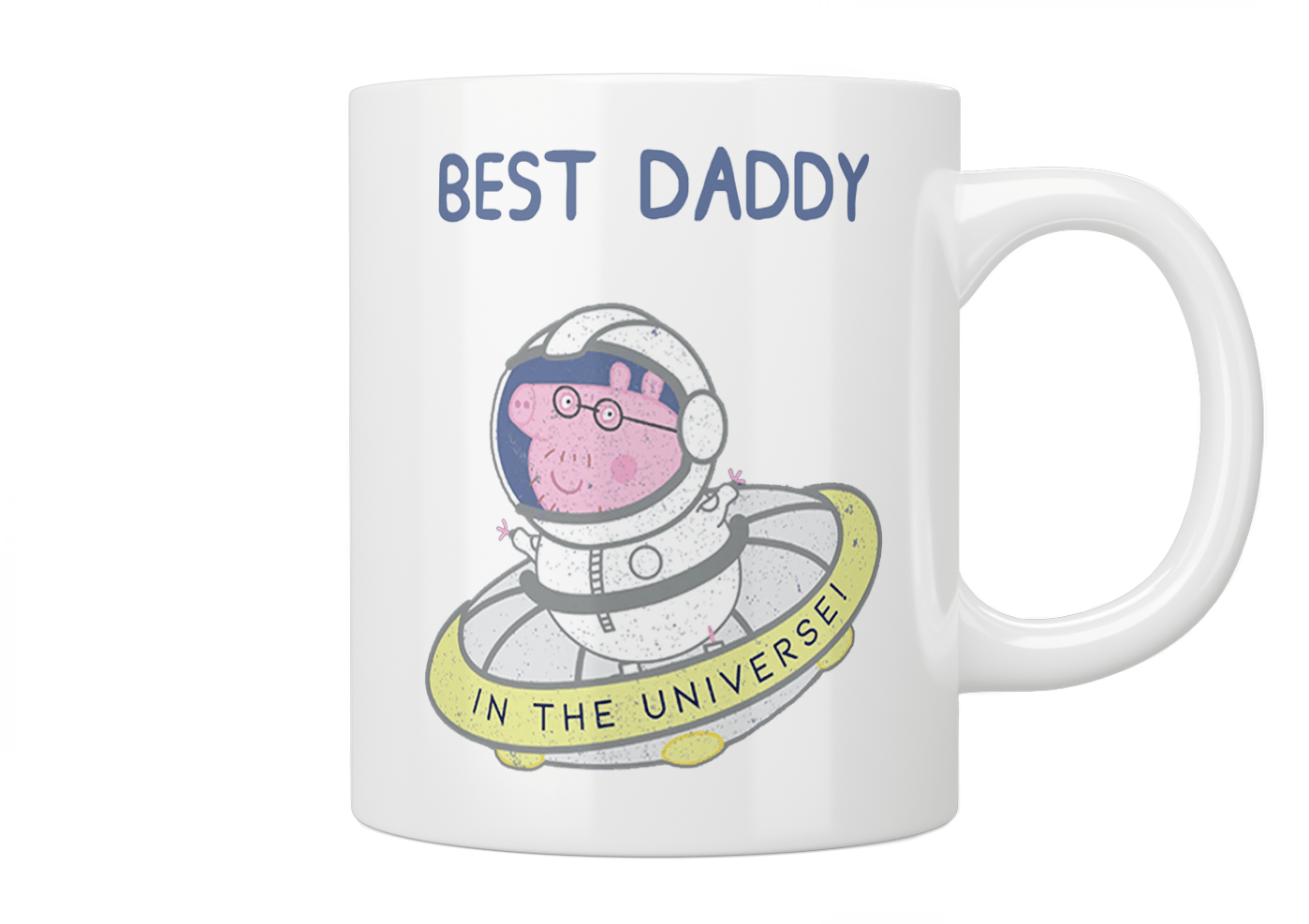 Peppa Pig Best Daddy In The Universe Coffee Mug - Funny Gift for Dad, Father's Day Present, Office Desk Cup for Tea & Coffee Lovers