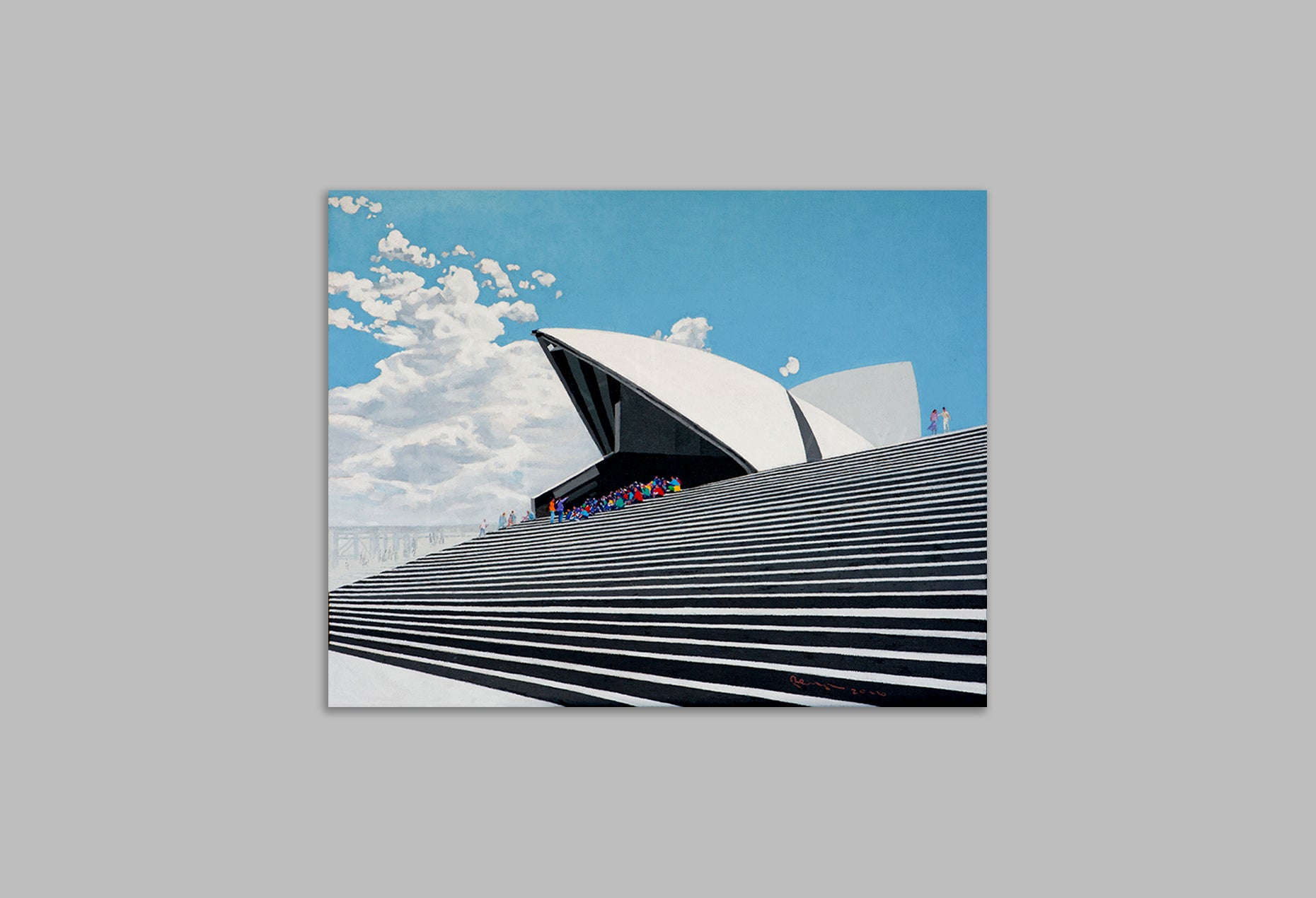 Bennelong Point Canvas Art Print - Premium Wall Decor for Living Room, Office & Bedroom | Stunning Sydney Landmark Painting | Perfect Gift for Home & Interior Design