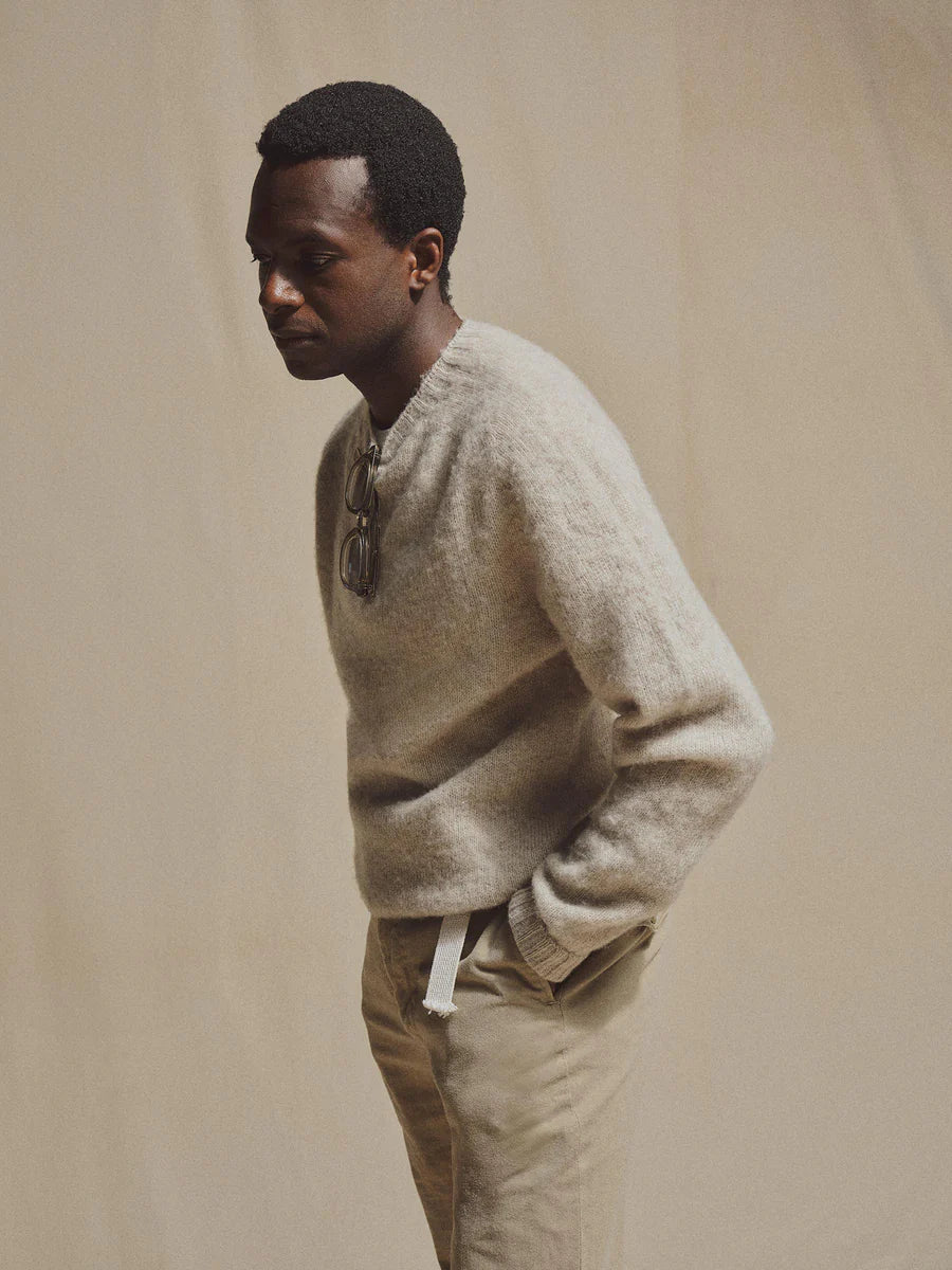J.PRESS x BUCK MASON Men's Shaggy Dog Wool Sweater - Classic Cable Knit Pullover for Winter & Fall | Perfect for Casual Outfits, Office Wear & Holiday Gatherings