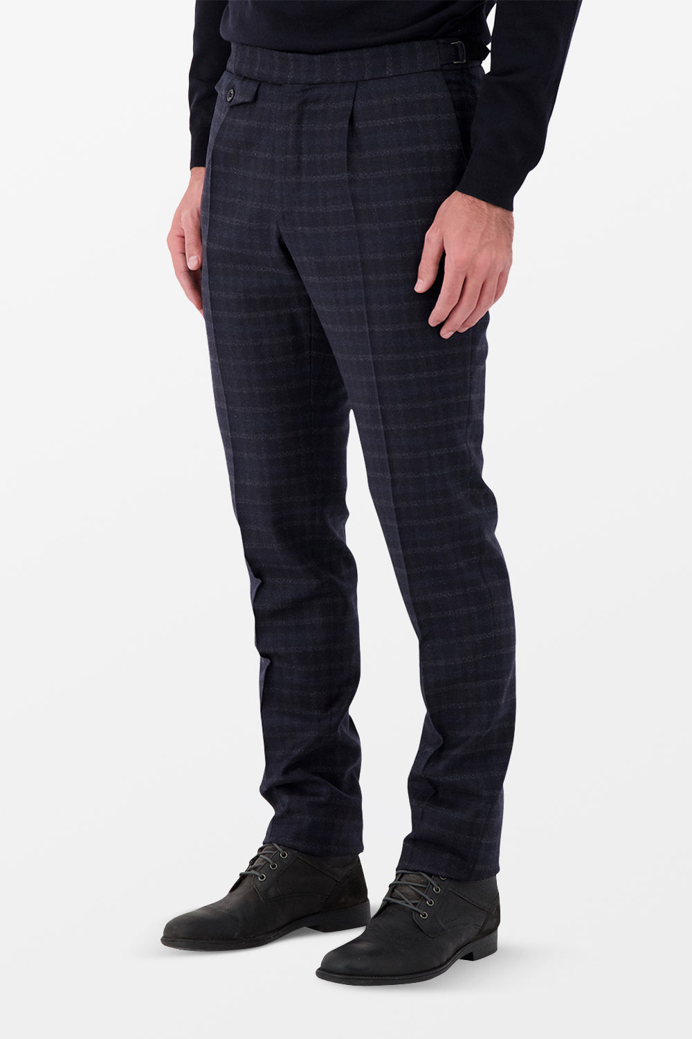 Incotex Blue Classic Men's Dress Pants - Slim Fit Comfortable Office & Business Casual Trousers for Work & Formal Occasions