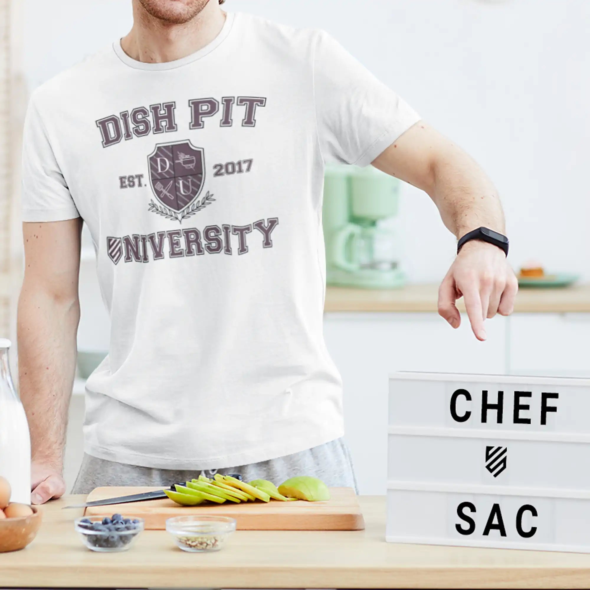 Dish Pit University T-Shirt - Comfortable Cotton Crewneck Tee for College Students & Kitchen Staff | Perfect for Work, School & Casual Wear