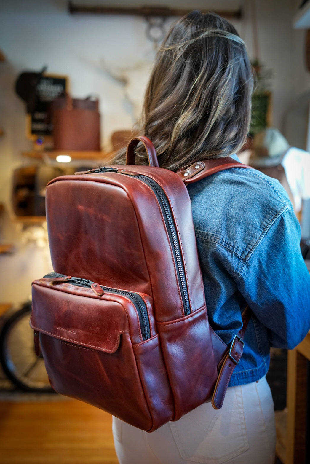 Commuter Backpack for Men & Women - Waterproof Laptop Backpack with USB Charging Port (Hurricane Cherry Cola) - Perfect for Work, Travel & Daily Use