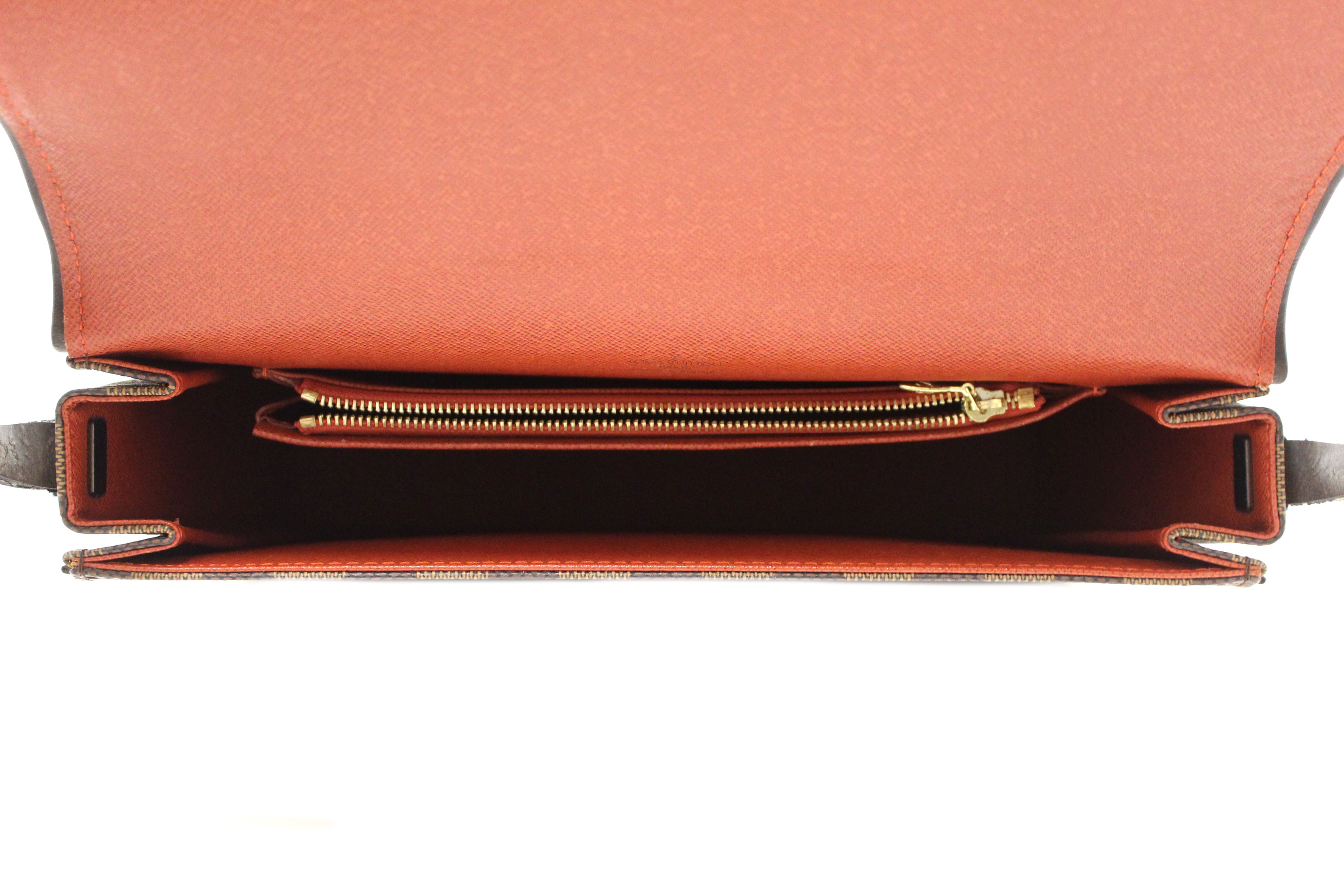 Authentic Louis Vuitton Damier Ebene Tribeca Long Shoulder Bag - Luxury Crossbody Purse for Women, Fashionable Designer Handbag for Work, Travel & Evening Out