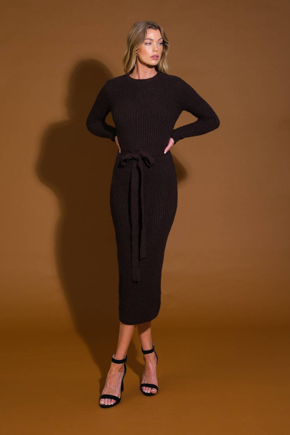 BE GOOD TO ME Women's Long Sleeve Sweater Dress - Cozy Knit Tunic for Fall & Winter - Perfect for Office, Date Night & Casual Outings
