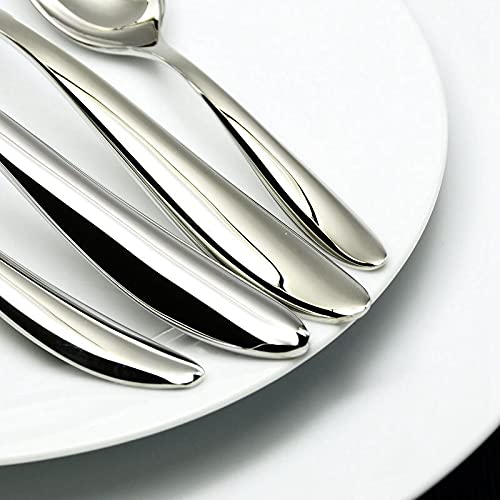 24-Piece Stainless Steel Silverware Set - Classic Restaurant Quality Cutlery for Wedding, Dining & Everyday Use - Durable & Elegant Tableware for Home, Parties & Special Occasions