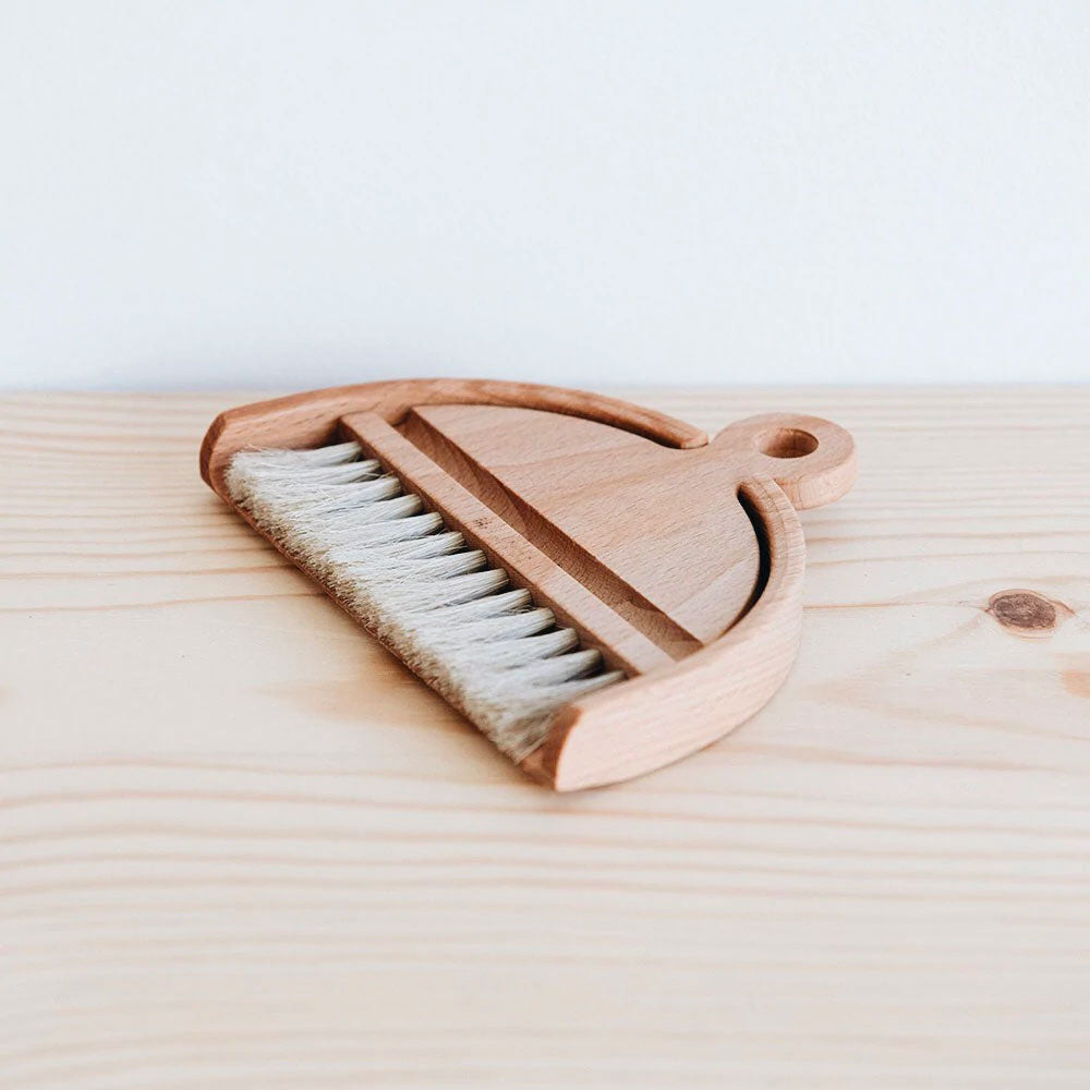 Premium Beech Wood Table Brush & Dustpan Set - Ideal for Kitchen, Dining Room, and Office Cleaning