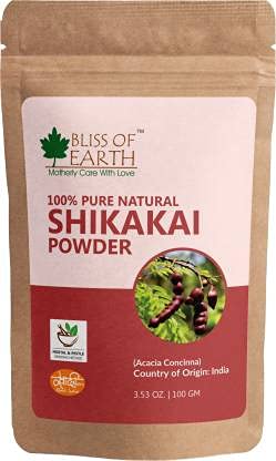 Bliss of Earth™ 100% Pure Natural Shikakai Powder for Hair Growth | 2x100g Acacia Concina | Organic Hair Cleanser & Conditioner | Promotes Thicker, Stronger Hair | Perfect for Ayurvedic Hair Care & Natural Styling