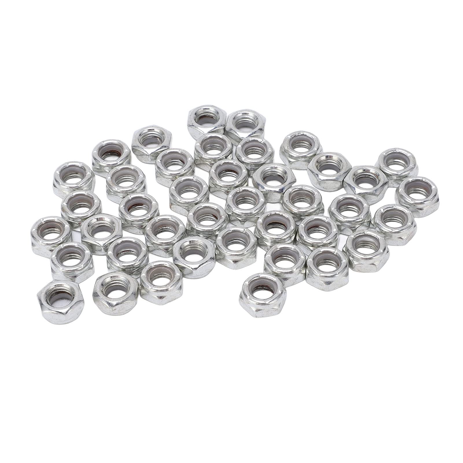 **40pcs Carbon Steel Skateboard Truck Axle Nuts - Durable Skateboard Hardware Kit for Smooth Riding | Perfect for Skateboard Maintenance & Upgrades**