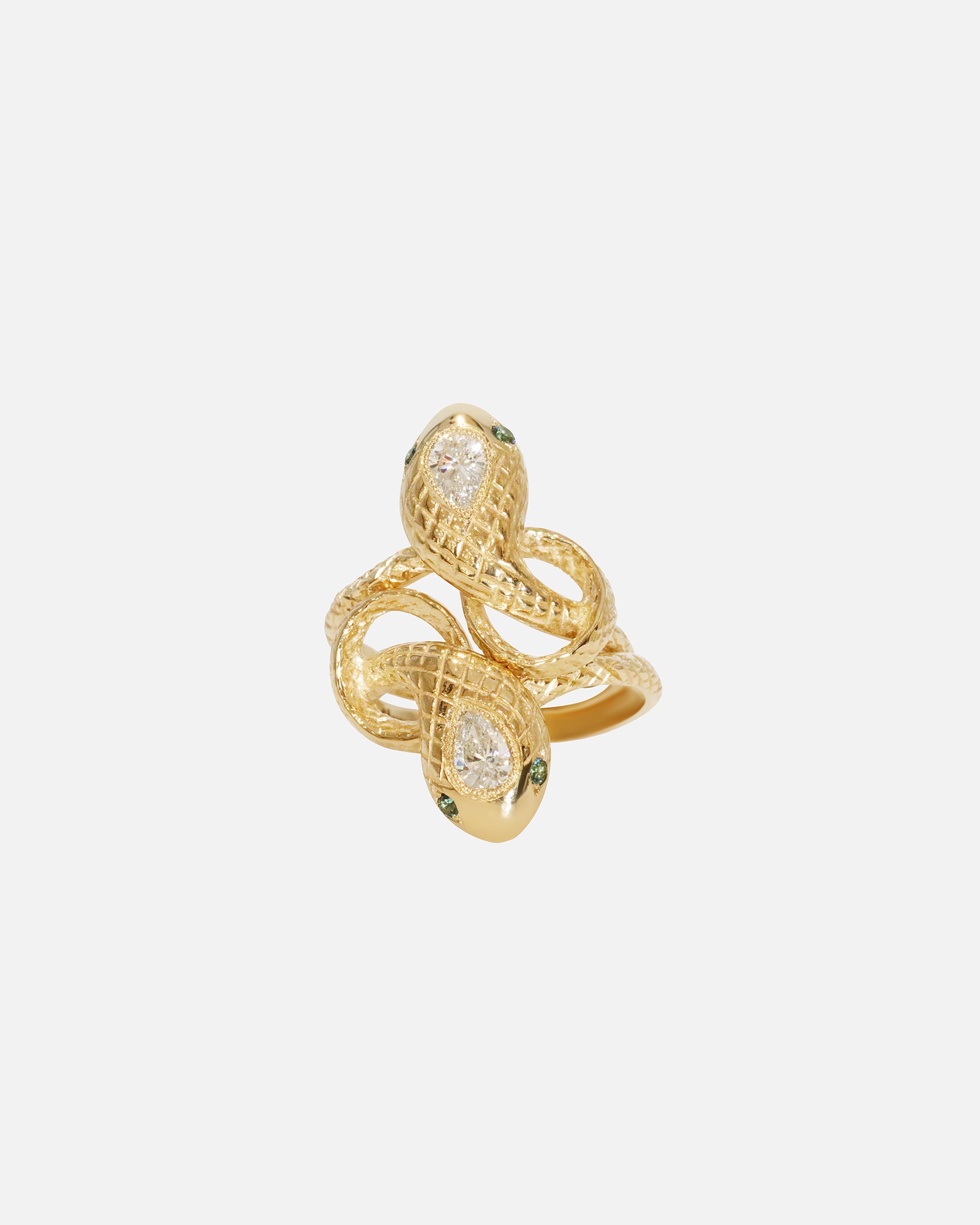 Ornata Ophidia Pear Double Stacked Ring - Elegant Stackable Jewelry for Women, Perfect for Weddings, Parties & Everyday Wear