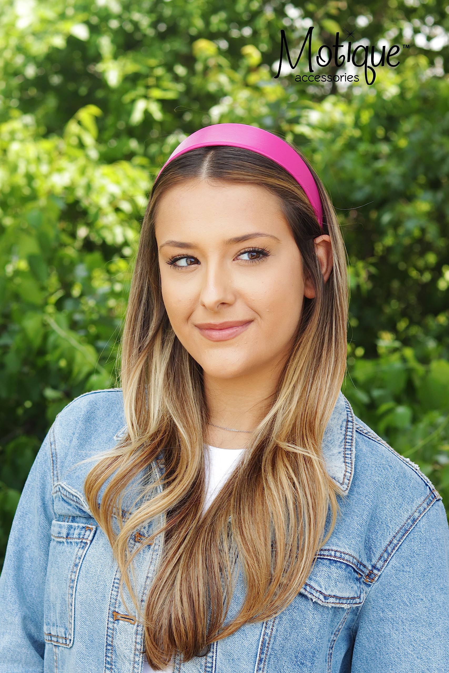 2 Inch Wide Leather Headband for Women & Girls - Hot Pink | Fashion Accessory