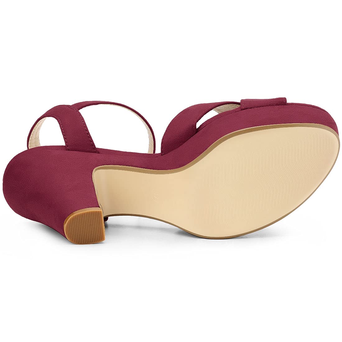 Allegra K Women's Chunky Heel Slingback Sandals - Comfortable Platform Heels for Summer, Parties & Weddings