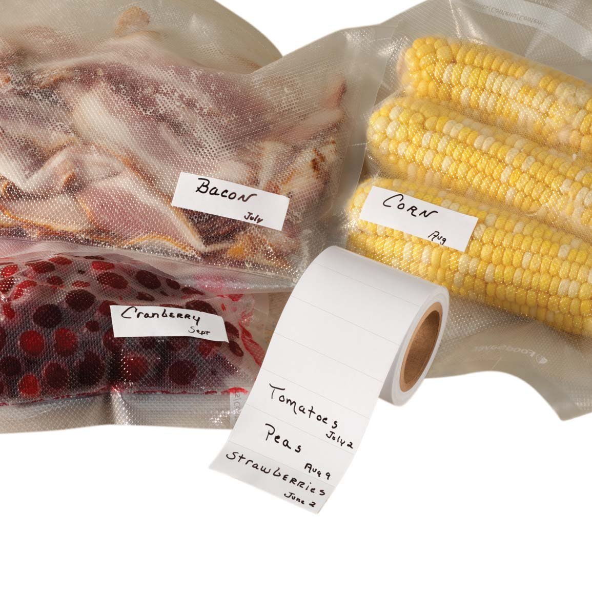 White Freezer Labels by Miles Kimball - Durable, Removable & Waterproof for Organizing Frozen Food Storage - Perfect for Home, Restaurant & Commercial Kitchen Use