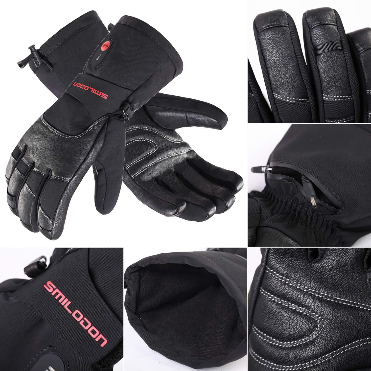 Smilodon Rechargeable Battery Heated Gloves for Men & Women - Electric Warming Winter Gloves for Skiing, Snowboarding, Hiking & Outdoor Activities
