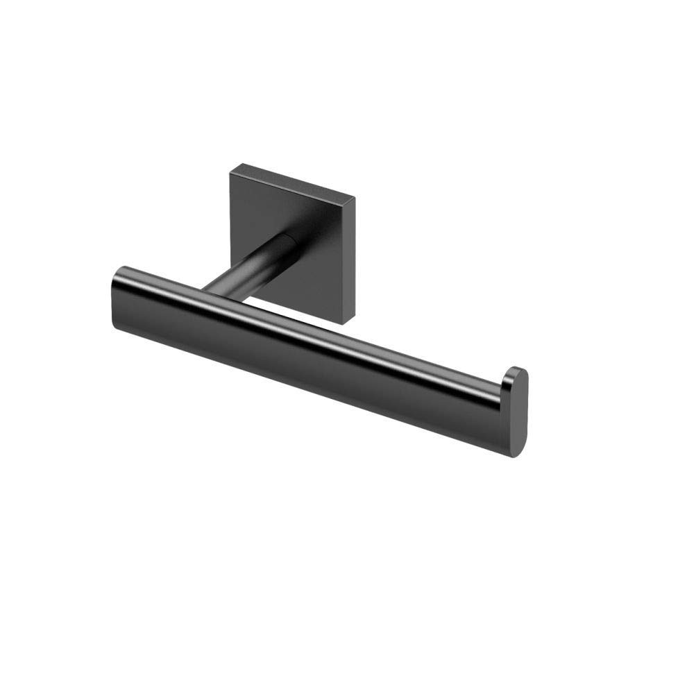 Gatco KA-ELE-4-MB Elevate 4-Piece Bathroom Accessory Set in Matte Black - Modern Towel Bar, Robe Hook & Toilet Paper Holder for Bathroom Decor & Organization