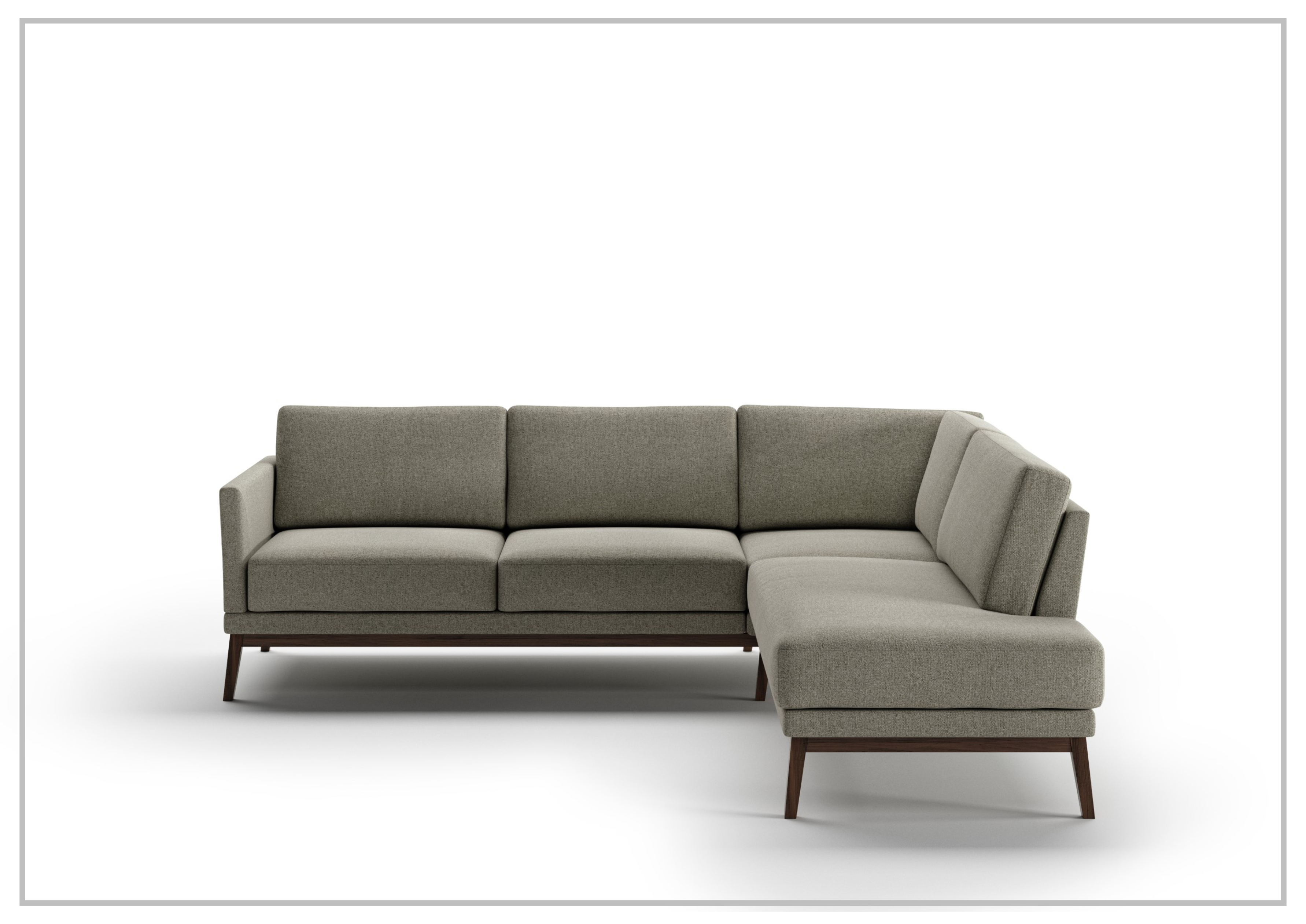 Luonto Viola Fabric Sectional Sofa - Modern Modular Living Room Couch with Reversible Chaise, Comfortable L-Shaped Sofa for Small Spaces, Home Theater & Family Gatherings