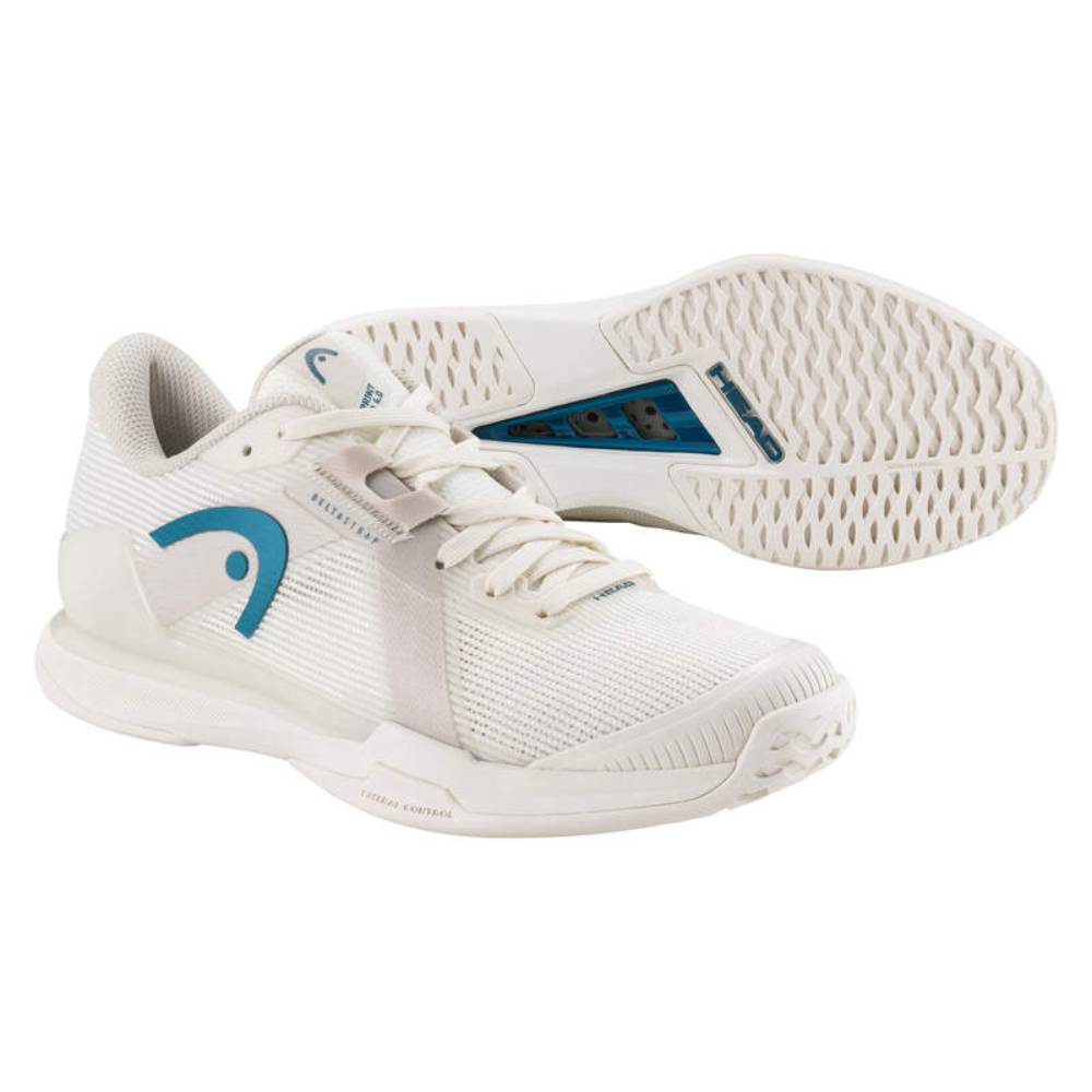 Head Sprint Pro 4.0 Women's Tennis Shoes - Lightweight Performance Court Shoes for Women (Chalk White/Twilight Blue) | Perfect for Competitive Matches & Training Sessions