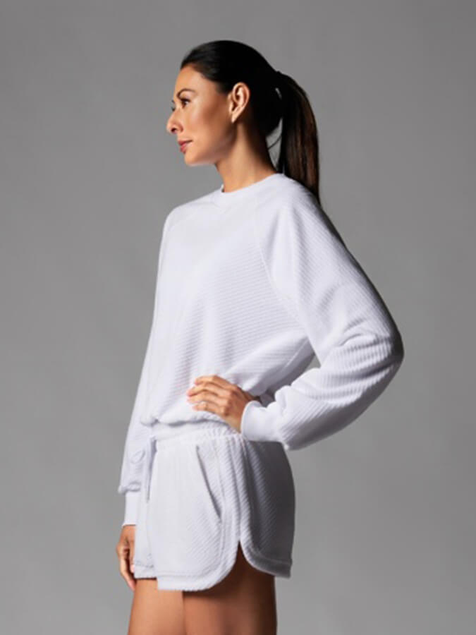 Tavi Ease Crew Women's Terry Sweatshirt | Soft Cotton Pullover | Casual Loungewear & Athleisure Top for Everyday Comfort