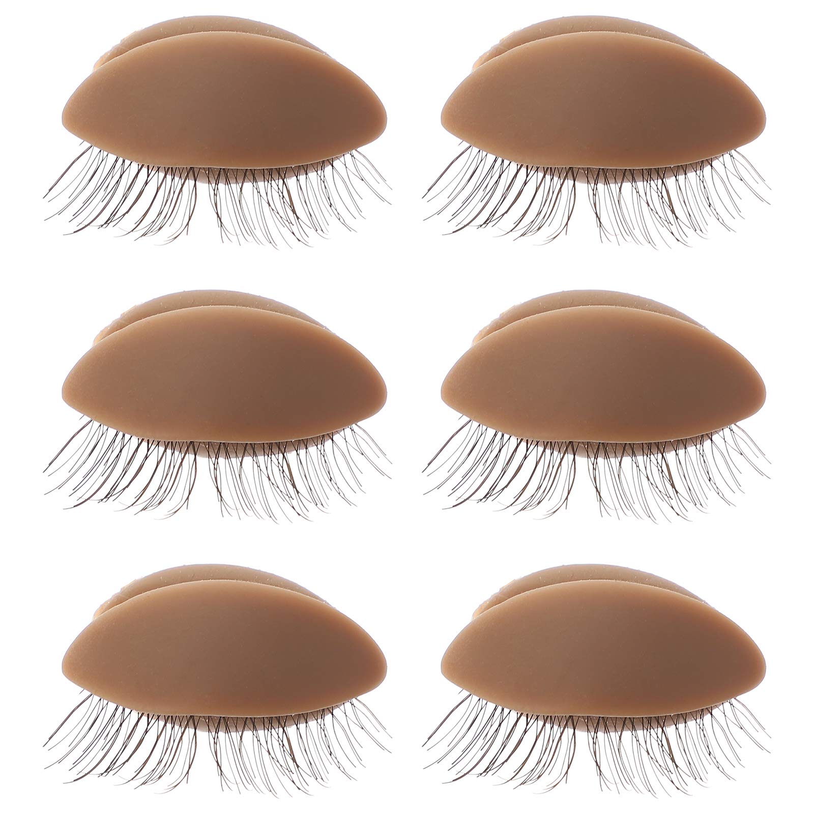 3 Pairs Removable Eyelids for Lash Practice - Eyelash Extension Training Mannequin Replacement Eyelids Tool with Replaceable Accessories | Perfect for Eyelash Technician Training & Makeup Practice