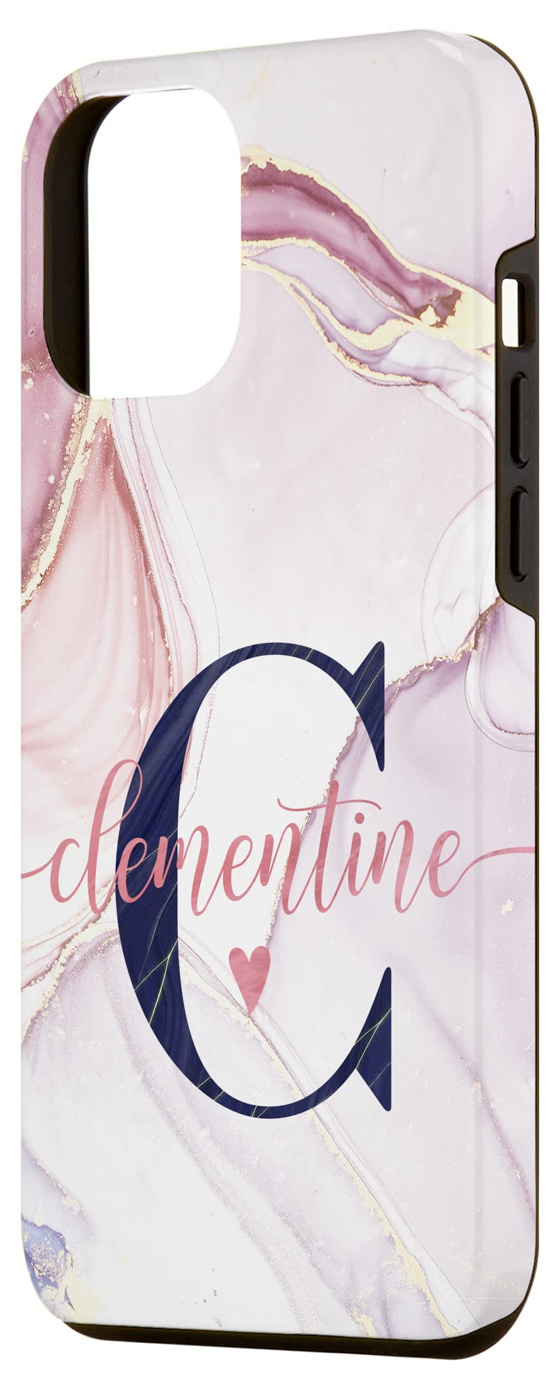 Personalized iPhone 12 Pro Max Case with Clementine Letter C Monogram - Custom Phone Cover for Protection & Style | Perfect Gift for Birthdays, Anniversaries & Holidays