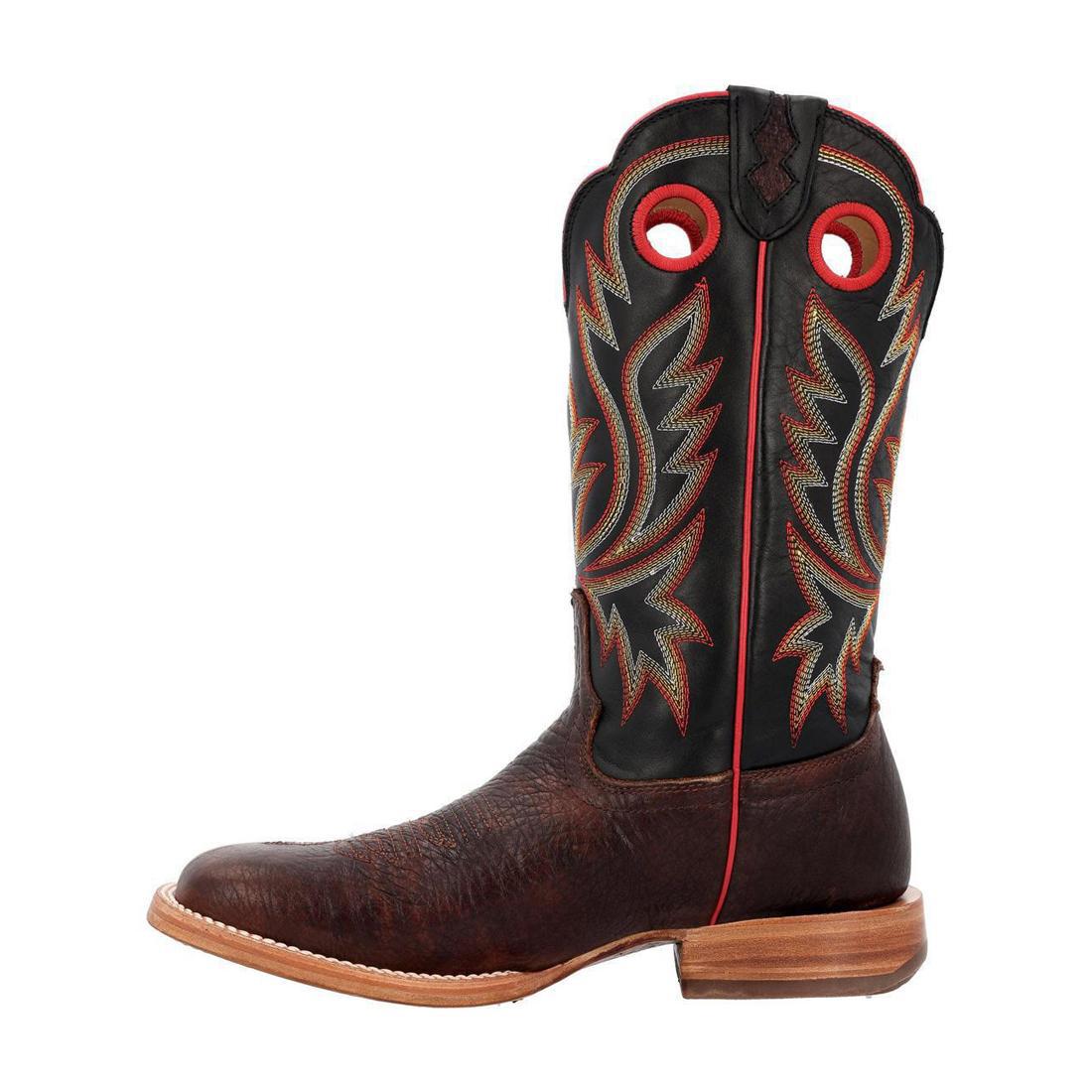PRCA Collection Genuine Bullhide Western Boots for Men & Women - Chestnut & Brown Cowboy Boots - Durable & Comfortable for Rodeo, Ranch Work & Country Fashion