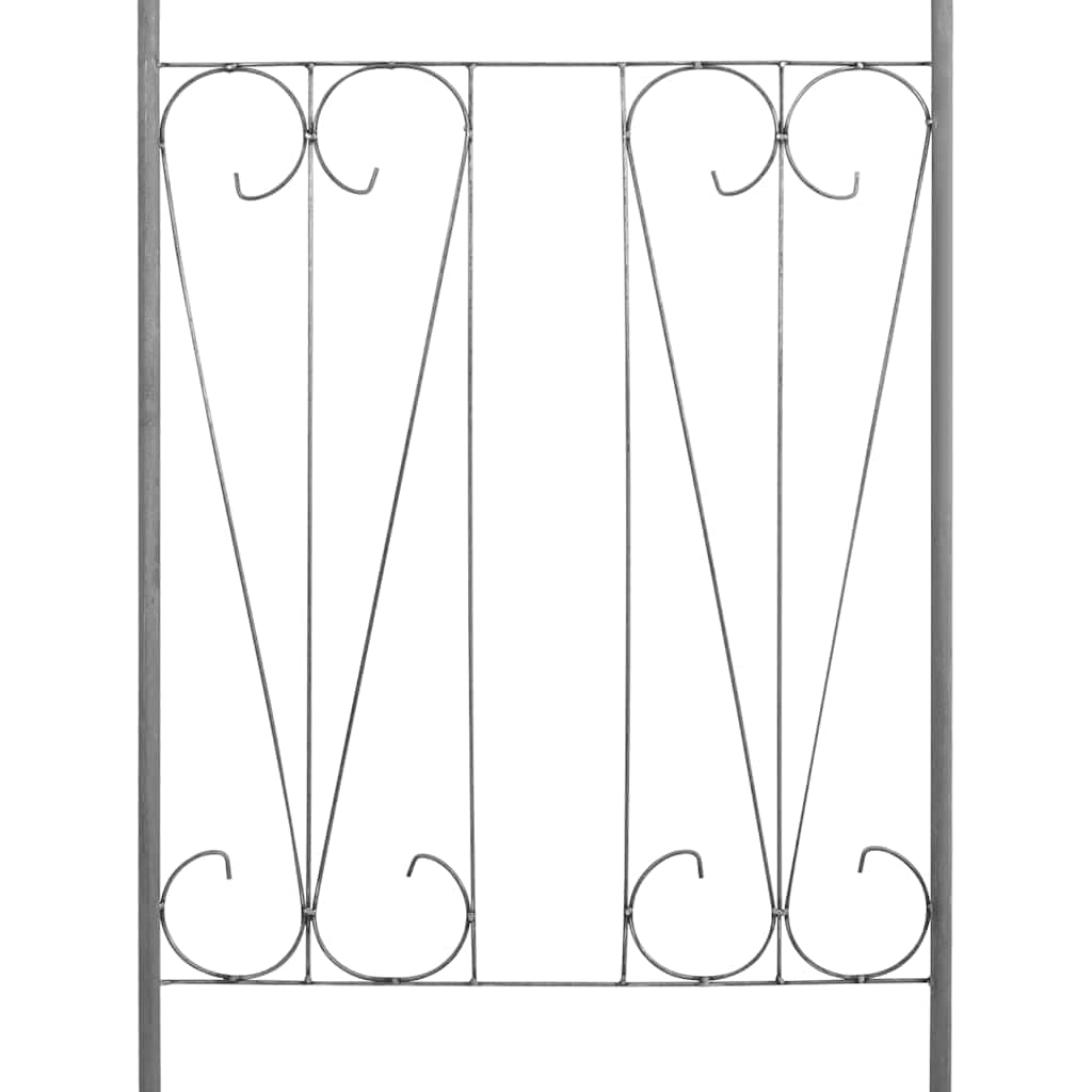 VidaXL Metal Garden Arch with Spikes for Climbing Plants - Dark Green Outdoor Decor for Roses, Vines & Wedding Backdrops