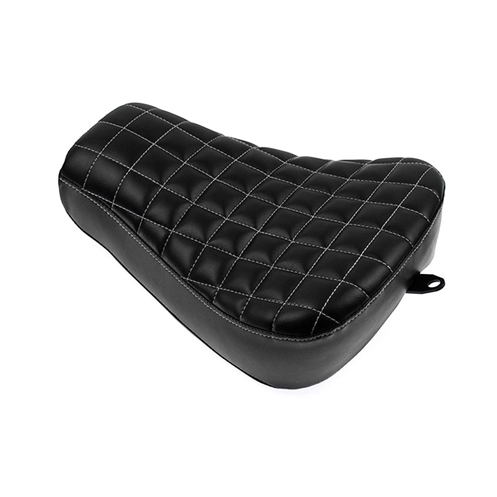 HD BUBALUS Motorcycle Front Solo Seat Cushion - Checkered Design for Harley Sportster XL883 XL1200 X48 72 - Comfortable Rider Pad for Long Distance Cruising & City Riding