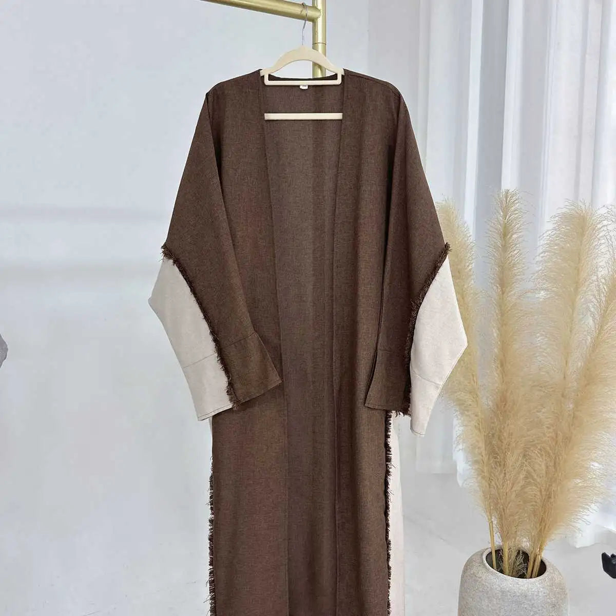 Elegant Dubai Turkish Modest Fashion Cardigan Open Abaya Dress for Women - Perfect for Prayer, Mosque & Special Occasions