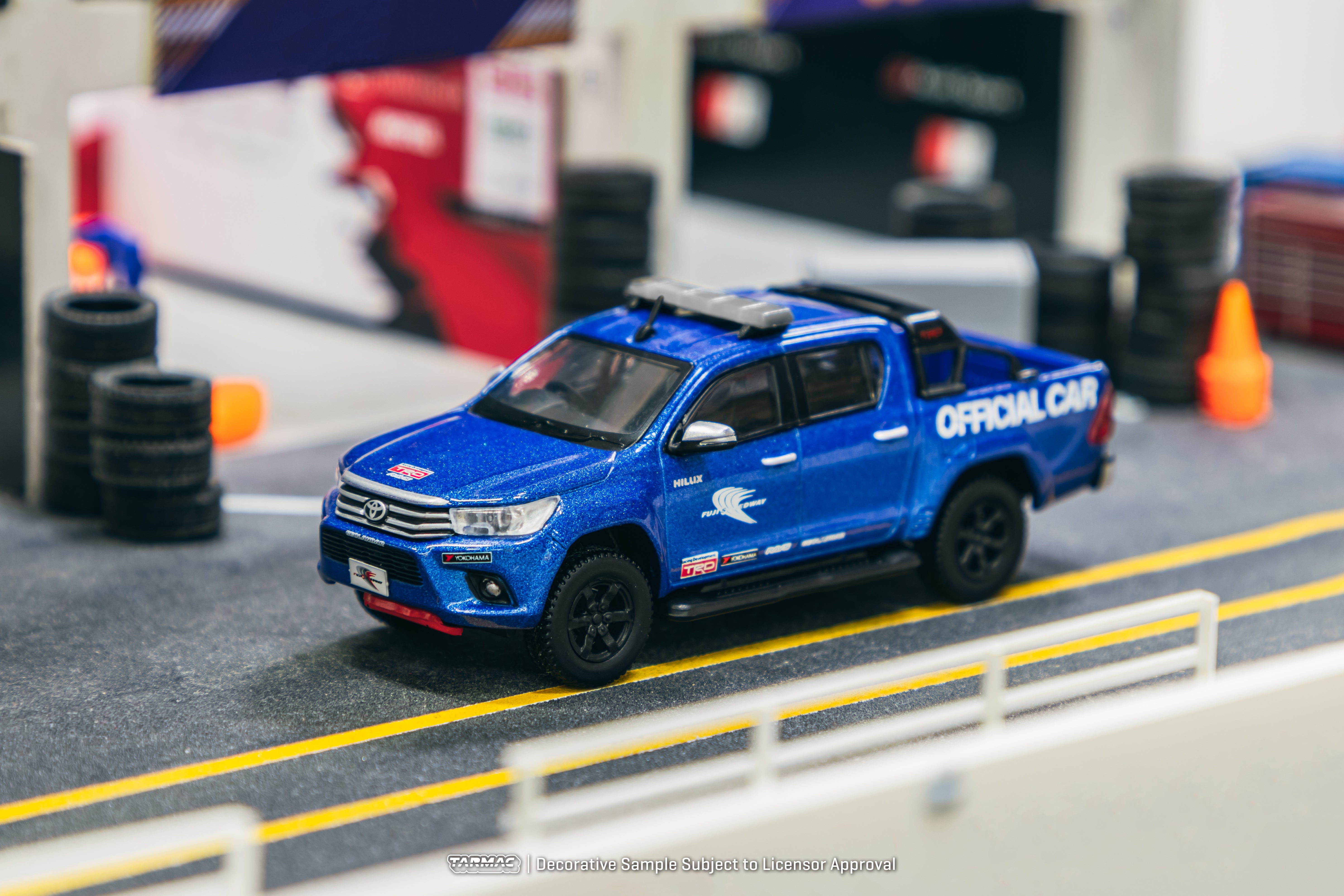 Tarmac Works 1/64 Scale Toyota Hilux Fuji Speedway Official Diecast Model Car - HOBBY64 Collection for Racing Enthusiasts & Diecast Collectors - Perfect for Display, Racing Dioramas, and Gift Giving
