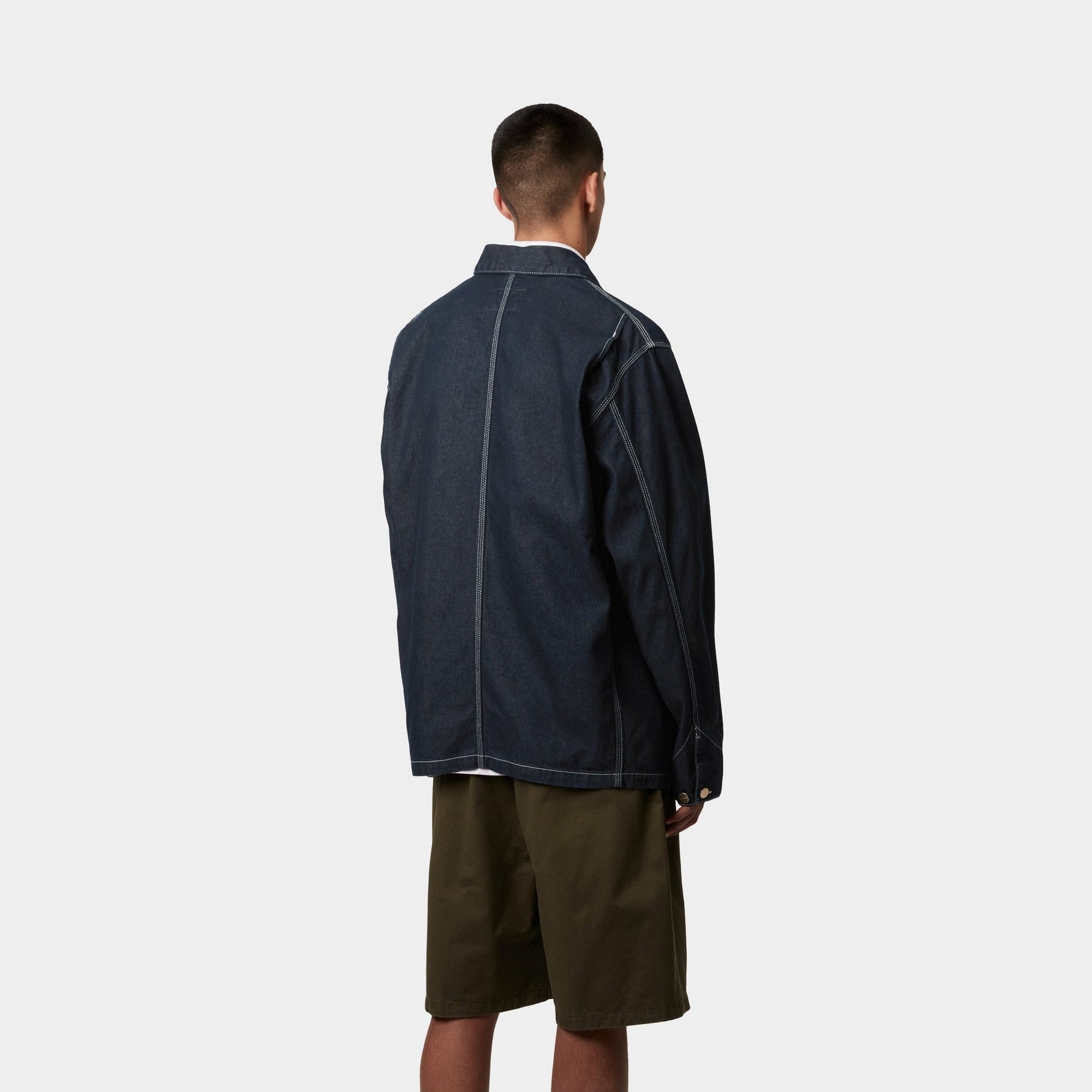 OG Chore Coat Spring Denim Jacket - One Wash Blue Denim Workwear for Men | Casual Wear, Outdoor Activities & Spring Layering