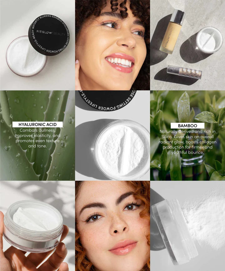 Bamboo Hyaluronic Loose Setting Powder - Vegan, Cruelty-Free, Translucent Finish for Flawless Makeup | Perfect for Daily Wear, Photo Shoots & Special Occasions