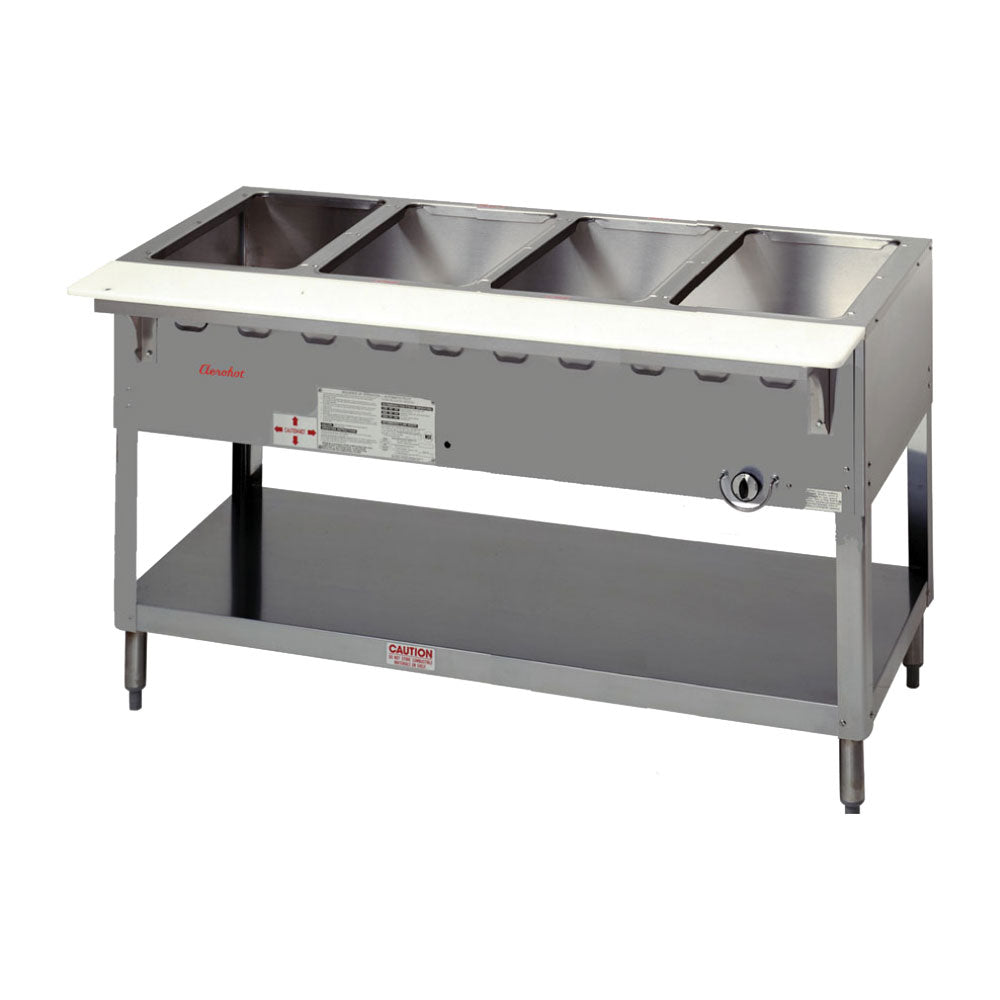 Duke WB304 4-Well Aerohot Wet Bath Steam Table 58 3/8 Inch Commercial Food Warmer - Natural Gas Powered for Buffets, Catering & Restaurant Kitchens