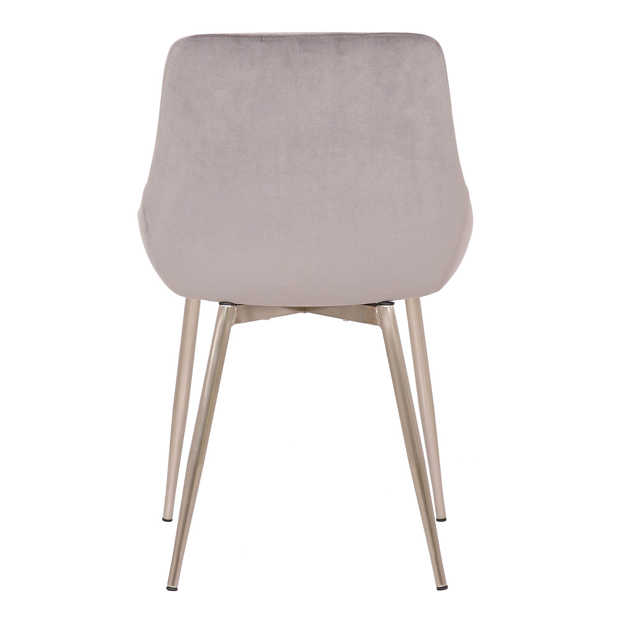 Heidi Contemporary Upholstered Fabric Dining Chair - Gray Accent Chair for Dining Room - 18.5