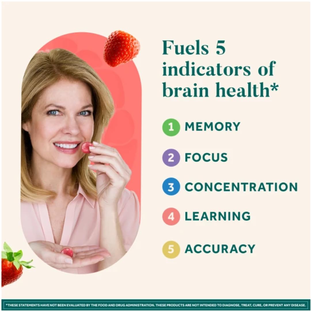 Neuriva Original Brain Health Support Strawberry Gummies - 50 Count (Pack of 3) with Phosphatidylserine & Decaffeinated Coffee Cherry - Clinically Proven Cognitive Supplement for Focus, Memory & Mental Clarity - Perfect for Students, Professionals & Daily Wellness
