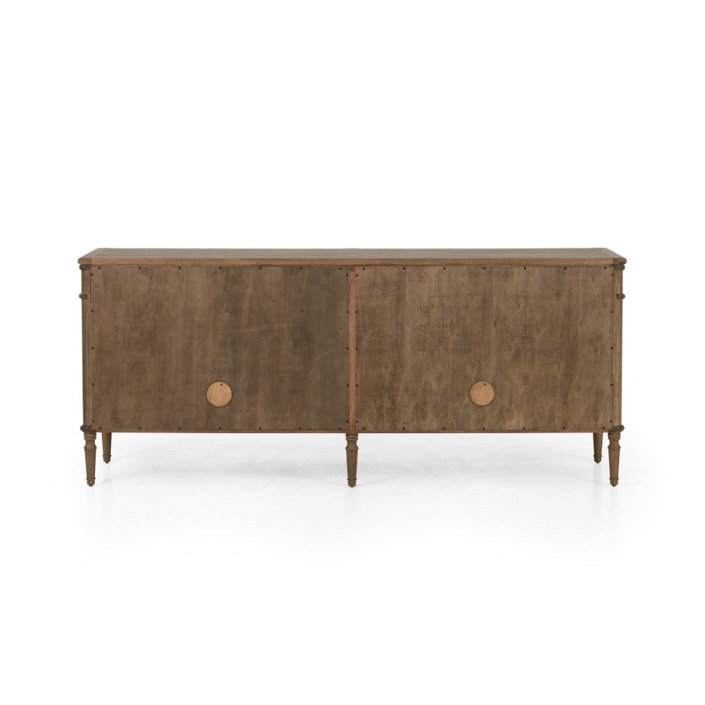 Toulouse Sideboard - Modern Toasted Oak Veneer Buffet Cabinet for Dining Room & Living Room Storage
