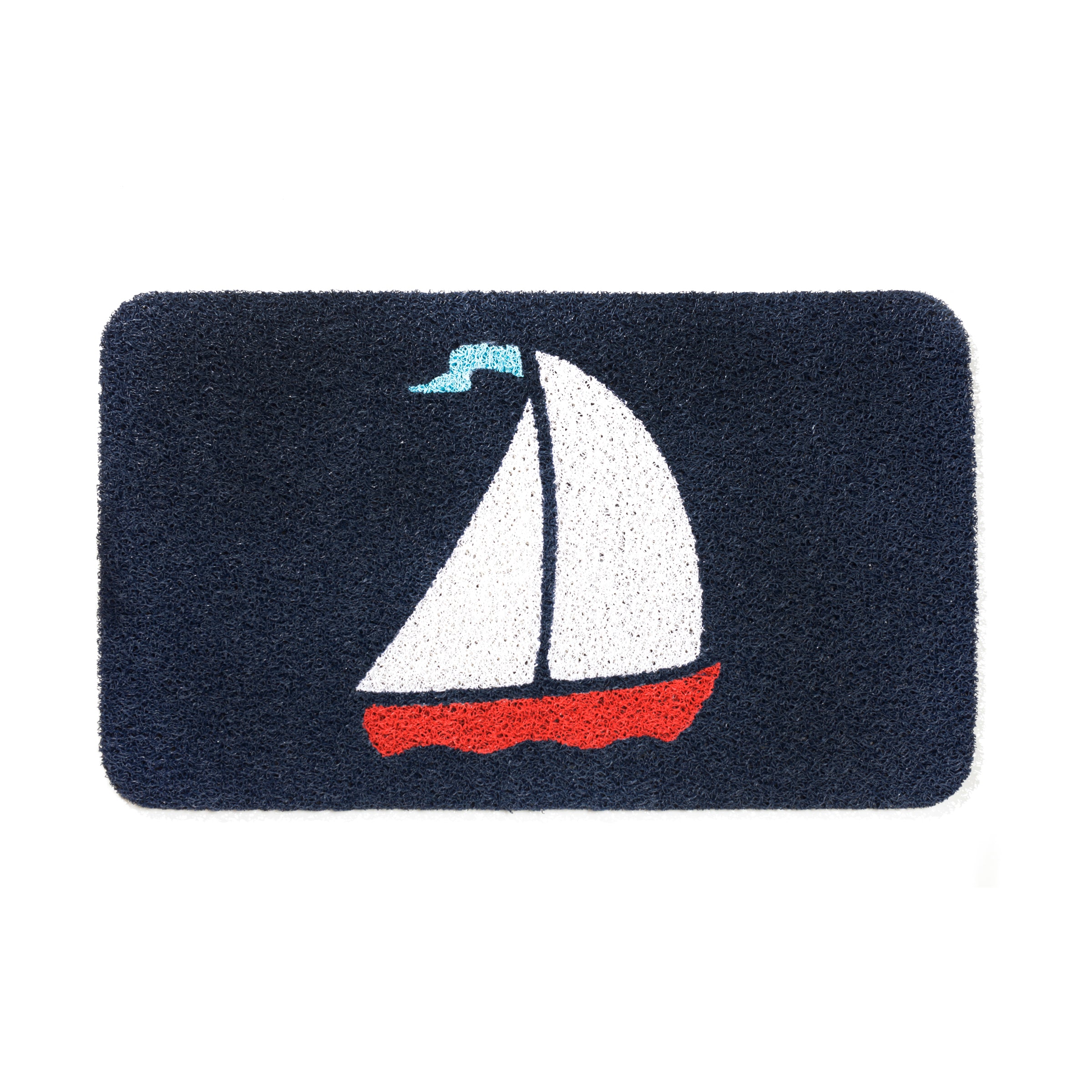 Non-Slip Sailboat Doormat for Outdoor & Indoor Use - Nautical Decor Entryway Rug for Home, Boat, Beach House - Waterproof & Durable Welcome Mat