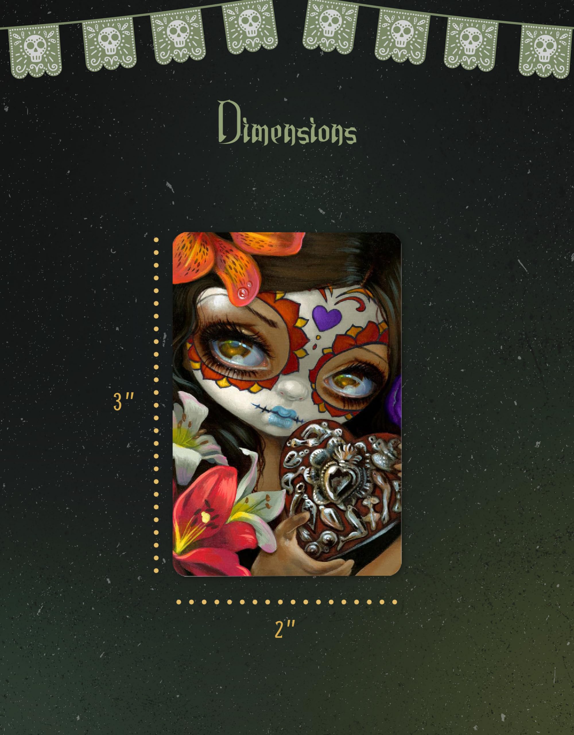 Jasmine Becket-Griffith Dia de Los Muertos Wood Magnets Set - 2