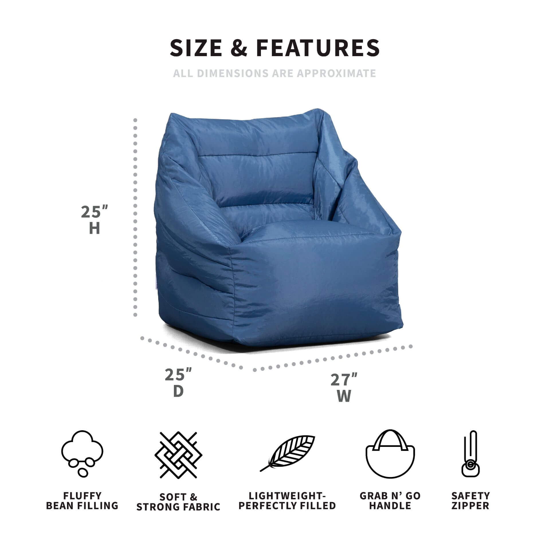 Aurora Recliner with Ottoman - Modern Comfortable Living Room Chair for Relaxing, Reading & Watching TV