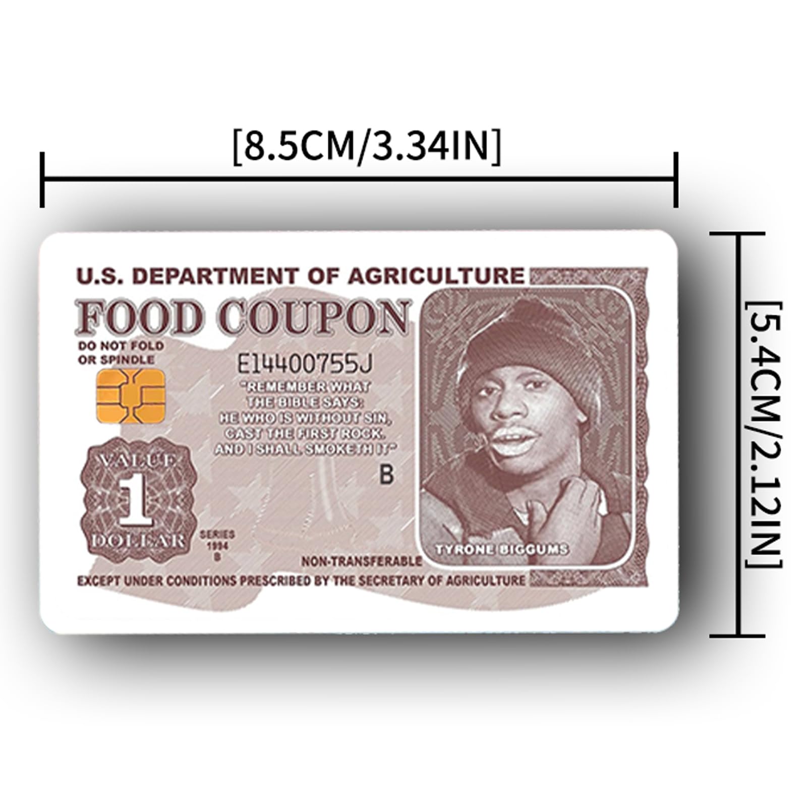 Removable No Bubble Slim Waterproof Card Stickers - Skin Tyrone Biggums Food Coupon Design for Credit/Debit/Key Cards | Personalize & Protect Your Bank Cards | Perfect for Everyday Use, Travel & Gift Giving (Color-A)