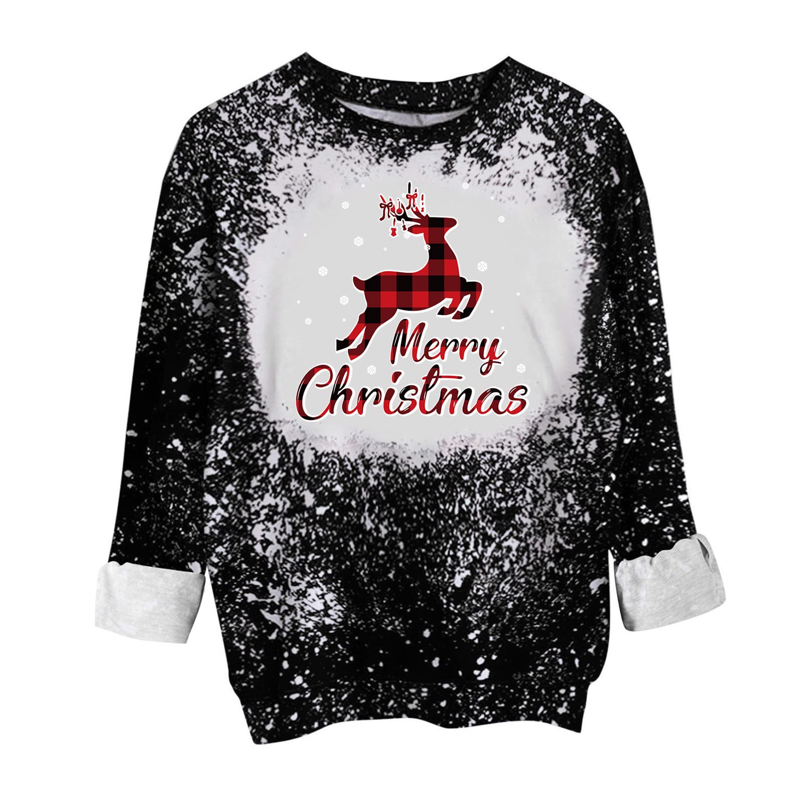 Men's Vintage Oversized Sweatshirt - Warm Christmas Long Sleeve Shirt for Holiday Gifts