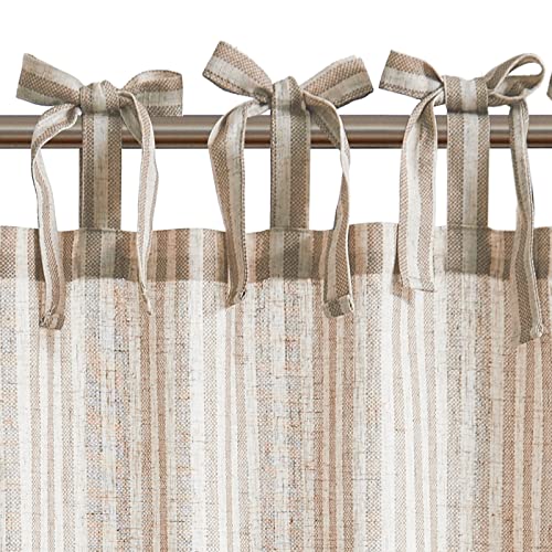 Tie Top Striped Tan