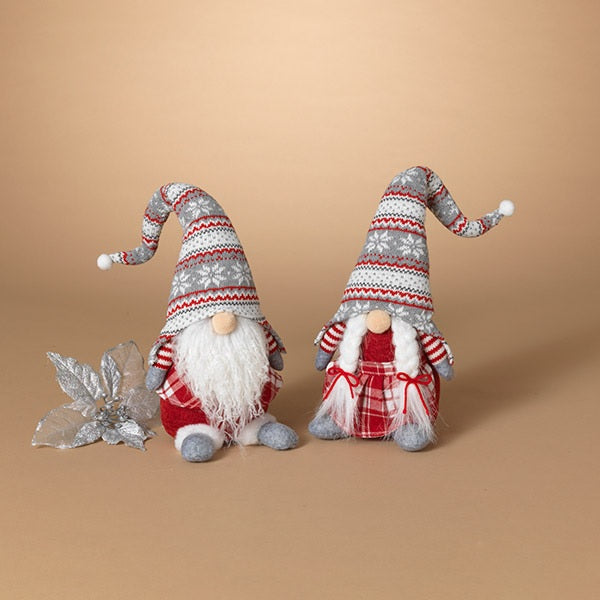 12 Pack Christmas Fabric Gnomes for Shelf Decor - Festive Holiday Home Decoration for Mantel, Tabletop, and Christmas Tree Display