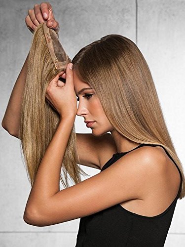 Tru2Life Clip-In Hair Topper - Dark Chocolate R6 Heat-Friendly Synthetic Hairpiece with Monofilament Base | Hair Extensions for Thinning Hair & Volume Boost | Includes Free Hair Loss Booklet by Maxwigs | Perfect for Daily Wear, Special Occasions & Styling