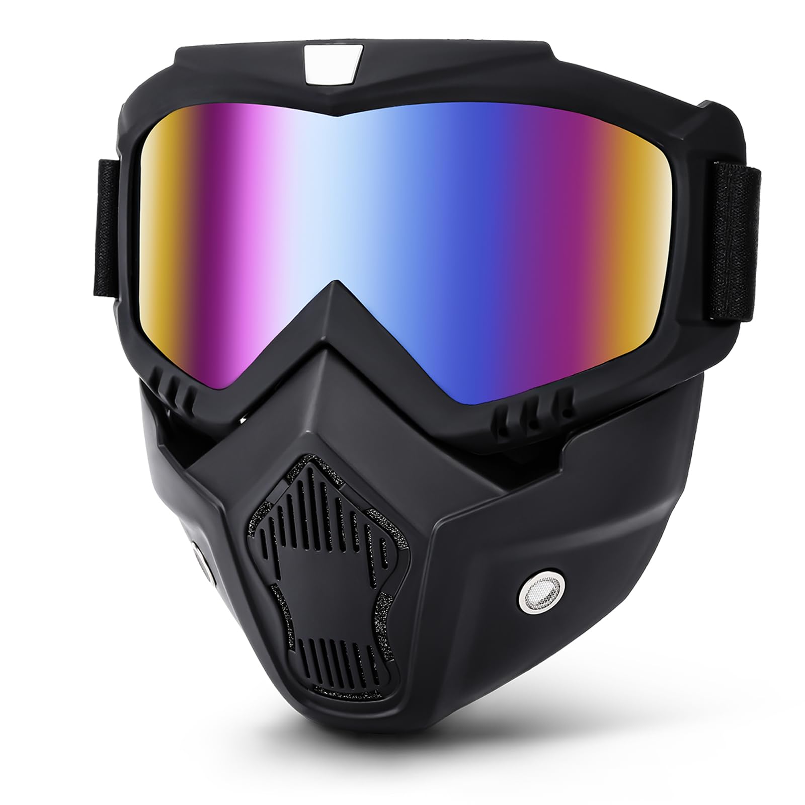 Anti-Fog Motorcycle Goggles & Detachable Paintball Mask - Dirt Bike, ATV, Ski & Airsoft Protective Gear for Outdoor Sports & Extreme Activities