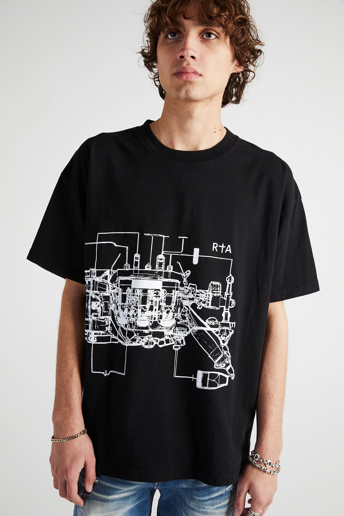 Colt Tee - Black Motorcycle Diagram Graphic T-Shirt for Men | Casual Streetwear & Biker Style Outfits
