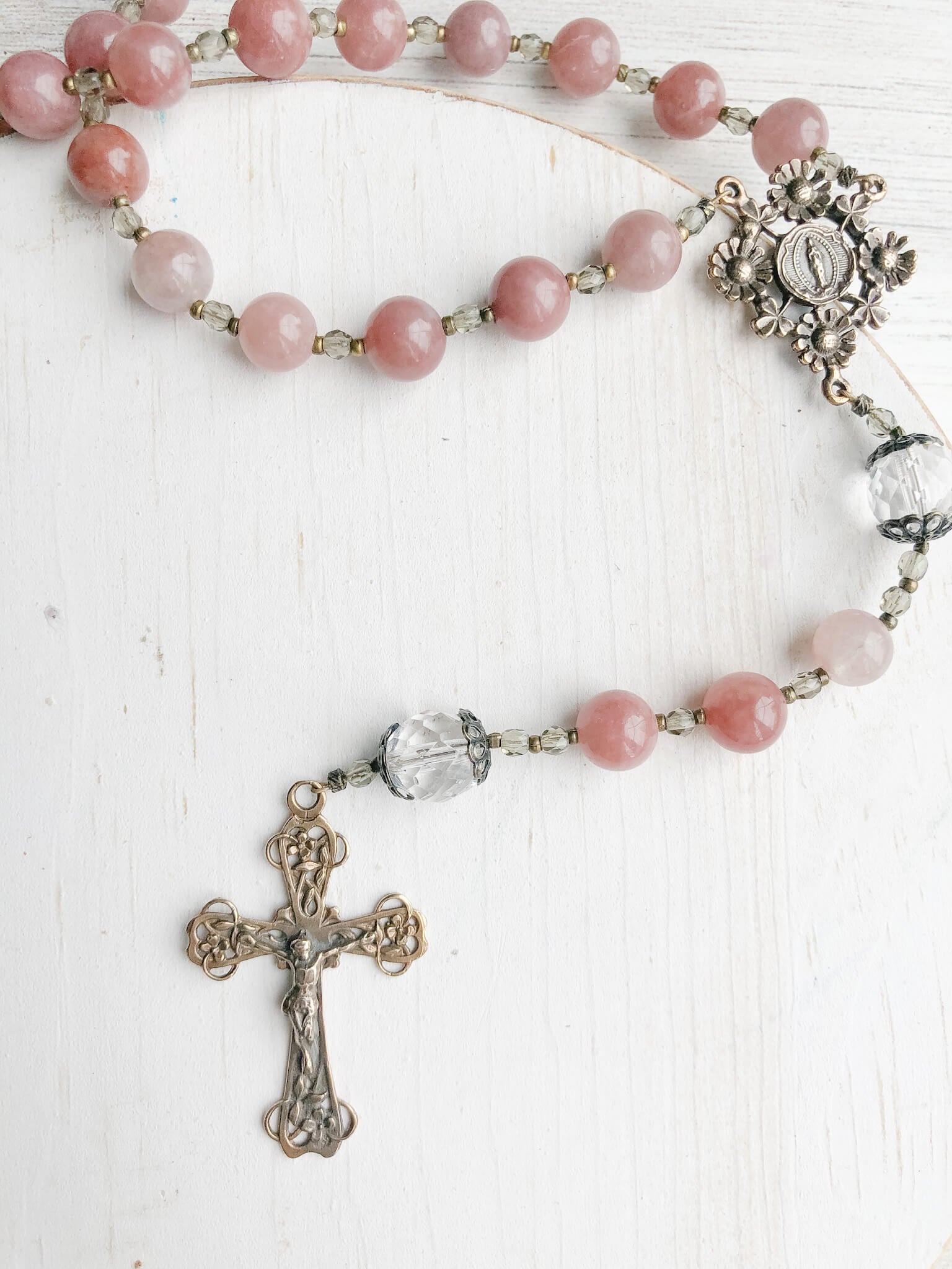 Our Lady's Garden Rosary - Beautiful Handmade Catholic Prayer Beads for Devotion & Meditation | Perfect for Home Altar, Church Use & Spiritual Gifts