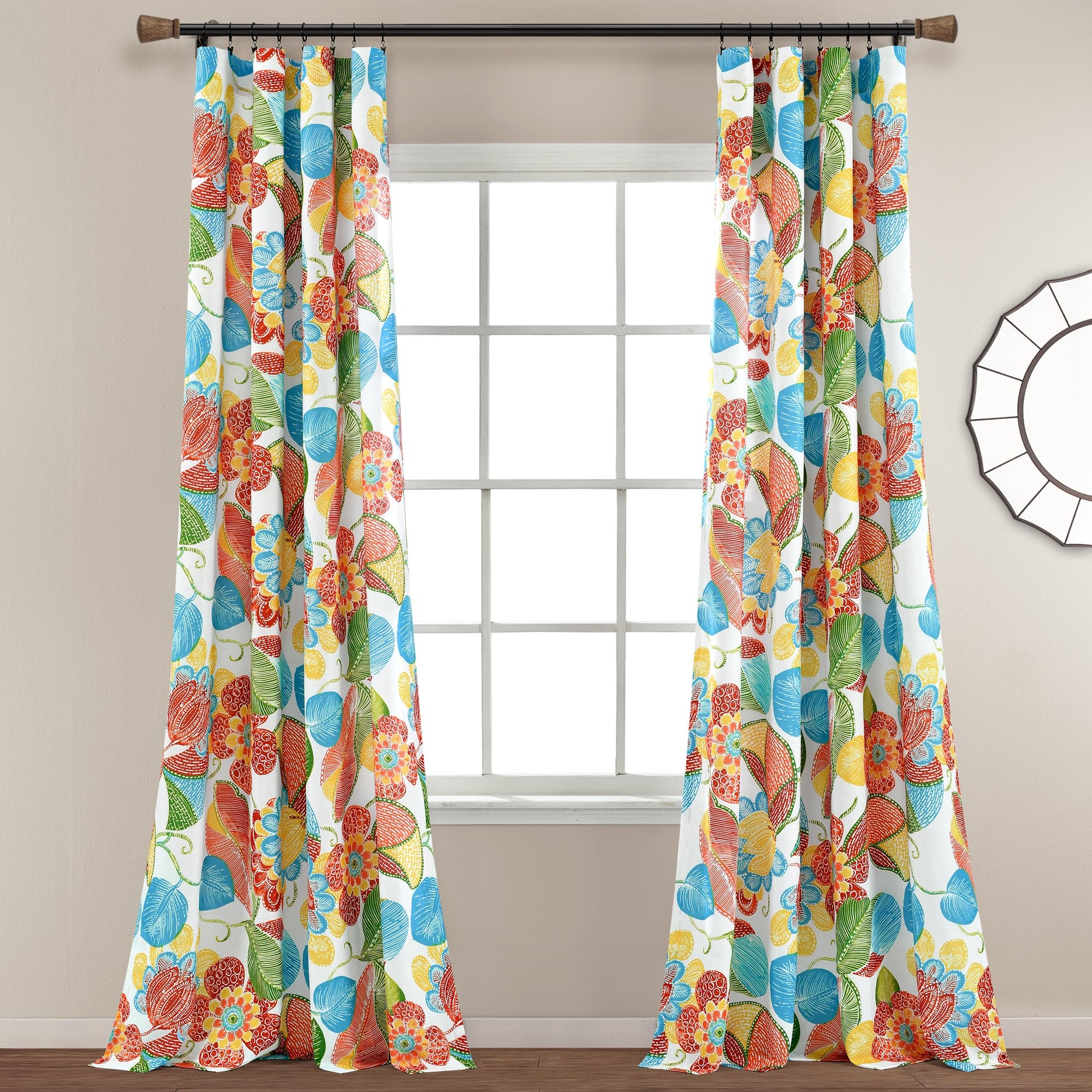 Layla Window Curtain Panel Set - Blackout Drapes for Bedroom & Living Room - Thermal Insulated Room Darkening Curtains - Home Decor for Privacy & Light Control - Perfect for Nursery, Office & Apartment Windows