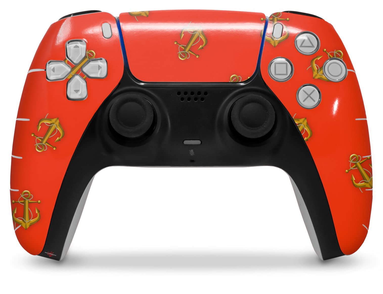 PS5 DualSense Controller Skin Wrap - Anchors Away Red for Gaming Protection